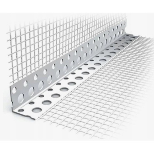 Профиль угловой ПВХ с армирующей сеткой 10х10 2.5м